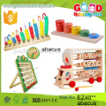 2016 vente en gros abcus de jouets en bois jouets colorés abacus abaque mutifunctional